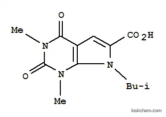 Molecular Structure of 1086386-26-6 (1H-Pyrrolo[2,3-d]pyrimidine-6-carboxylicacid, 2,3,4,7-tetrahydro-1,3-dimethyl-7-(2-methylpropyl)-2,4-dioxo-)