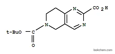 Molecular Structure of 1092352-58-3 (6-(tert-butoxycarbonyl)-5,6,7,8-tetrahydropyrido[4,3-d]pyrimidine-2-carboxylic acid)