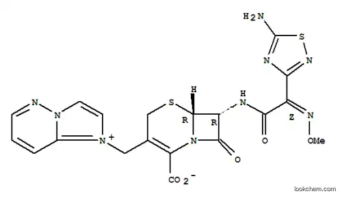 7-[[2-(5-Amino-1,2,4-thiadiazol-3-yl)-2-methoxyiminoacetyl]amino]-3-(imidazo[1,2-b]pyridazin-1-ium-1-ylmethyl)-8-oxo-5-thia-1-azabicyclo[4.2.0]oct-2-ene-2-carboxylate
