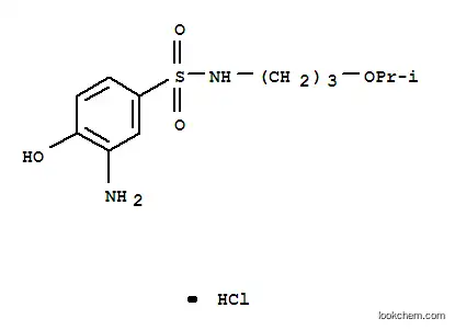Molecular Structure of 114565-70-7 (Benzenesulfonamide,3-amino-4-hydroxy-N-[3-(1-methylethoxy)propyl]-, hydrochloride (1:1))
