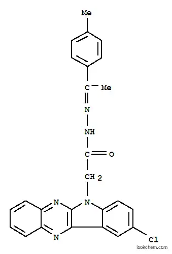 Molecular Structure of 116990-02-4 (6H-Indolo[2,3-b]quinoxaline-6-aceticacid, 9-chloro-, 2-[1-(4-methylphenyl)ethylidene]hydrazide)