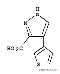 Molecular Structure of 117784-24-4 (1H-Pyrazole-3-carboxylicacid, 4-(3-thienyl)-)