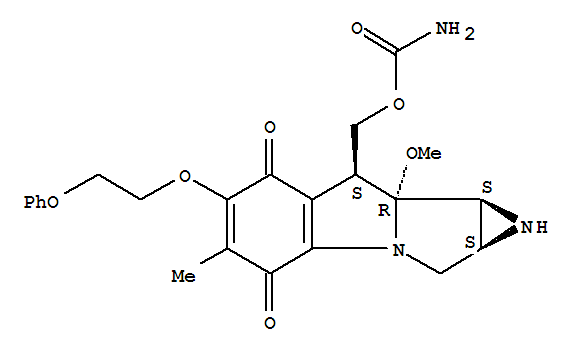 Azirino[2',3':3,4]pyrrolo[1,2-a]indole-4,7-dione,8-[[(aminocarbonyl)oxy]methyl]-1,1a,2,8,8a,8b-hexahydro-8a-methoxy-5-methyl-6-(2-phenoxyethoxy)-,(1aS,8S,8aR,8bS)-