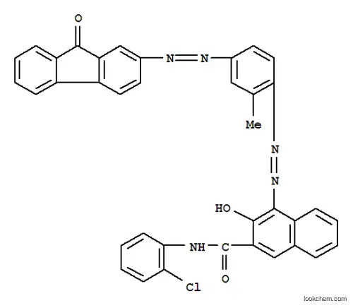 Molecular Structure of 123677-05-4 (2-Naphthalenecarboxamide, N-(2-chlorophenyl)-3-hydroxy- 4-[[2-methyl-4-[(9-oxo-9H-fluoren-2-yl)azo]phenyl ]azo]-)