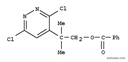 Molecular Structure of 124420-31-1 (2-(3,6-dichloropyridazin-4-yl)-2-methylpropyl benzoate)