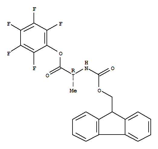 Molecular Structure of 125043-04-1 (D-Alanine,N-[(9H-fluoren-9-ylmethoxy)carbonyl]-, pentafluorophenyl ester (9CI))