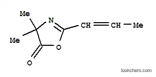 Molecular Structure of 125376-15-0 (5(4H)-Oxazolone,4,4-dimethyl-2-(1-propenyl)-(9CI))