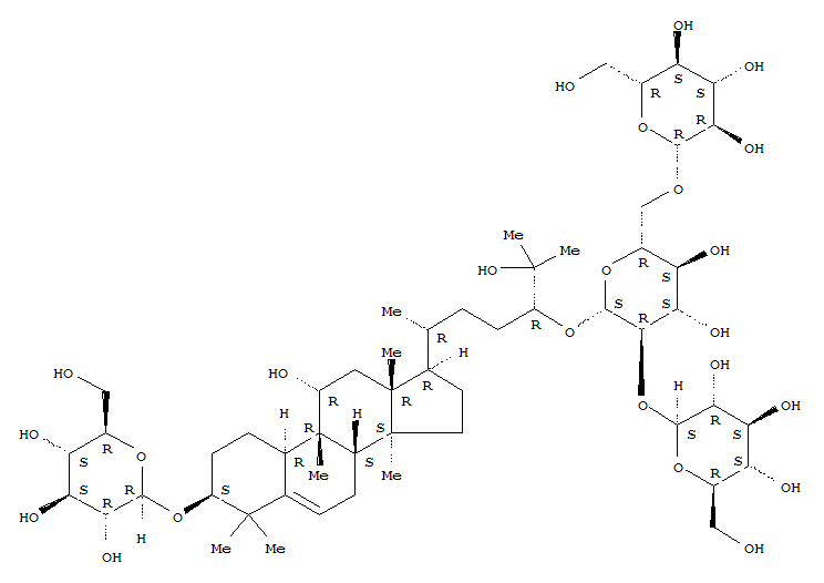 b-D-Glucopyranoside, (3b,9b,10a,11a,24R)-3-(b-D-glucopyranosyloxy)-11,25-dihydroxy-9-methyl-19-norlanost-5-en-24-ylO-b-D-glucopyranosyl-(1?2)-O-[b-D-glucopyranosyl-(1?6)]-