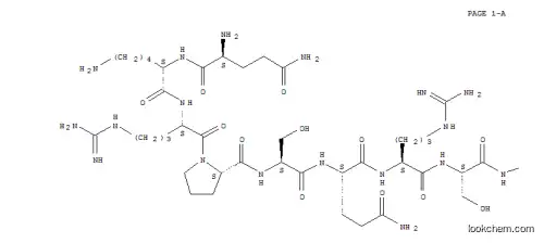 Molecular Structure of 126768-94-3 (H-GLN-LYS-ARG-PRO-SER-GLN-ARG-SER-LYS-TYR-LEU-OH)