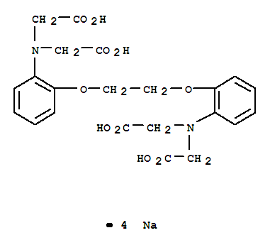 Molecular Structure of 126824-24-6 (Glycine,N,N'-[1,2-ethanediylbis(oxy-2,1-phenylene)]bis[N-(carboxymethyl)-, sodium salt(1:4))