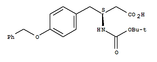 Molecular Structure of 126825-16-9 (Benzenebutanoic acid, b-[[(1,1-dimethylethoxy)carbonyl]amino]-4-(phenylmethoxy)-, (bS)-)