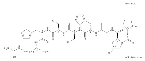 Molecular Structure of 130942-96-0 ((1-ADAMANTANEACETYL-D-ARG0,HYP3,BETA-(2-THIENYL)-ALA5,8,D-PHE7)-BRADYKININ)