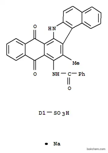 Molecular Structure of 1324-45-4 (Benzamide,N-(12,13-dihydro-5-methyl-7,12-dioxo-7H-benzo[g]naphtho[2,3-a]carbazol-6-yl)-,monosulfo deriv., sodium salt (1:1))
