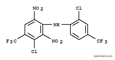 Molecular Structure of 133229-83-1 (3-chloro-N-[2-chloro-4-(trifluoromethyl)phenyl]-2,6-dinitro-4-(trifluoromethyl)aniline)