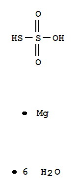 Molecular Structure of 13446-30-5 (Thiosulfuric acid (H2S2O3), magnesium salt (1:1), hexahydrate (9CI))