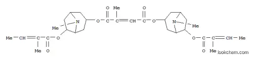 Molecular Structure of 136945-84-1 (2-Butenedioicacid, 2-methyl-,bis[(1R,3R,5S,6R)-8-methyl-6-[[(2Z)-2-methyl-1-oxo-2-butenyl]oxy]-8-azabicyclo[3.2.1]oct-3-yl]ester, (2E)- (9CI))