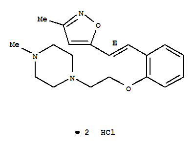 Piperazine,1-methyl-4-[2-[2-[2-(3-methyl-5-isoxazolyl)ethenyl]phenoxy]ethyl]-,dihydrochloride, (E)- (9CI)
