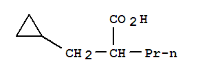 Molecular Structure of 152916-70-6 (Cyclopropanepropanoicacid, a-propyl-)