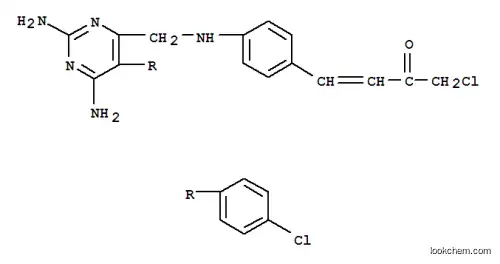 Molecular Structure of 15422-33-0 ((3E)-1-chloro-4-[4-({[2,6-diamino-5-(4-chlorophenyl)pyrimidin-4-yl]methyl}amino)phenyl]but-3-en-2-one)