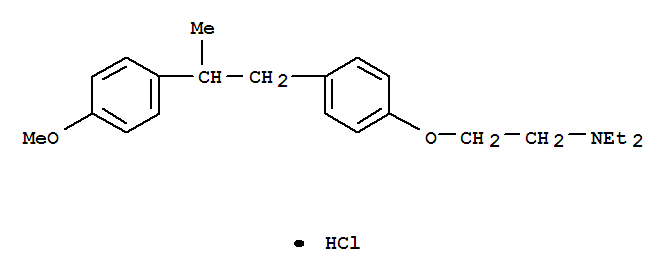 Ethanamine,N,N-diethyl-2-[4-[2-(4-methoxyphenyl)propyl]phenoxy]-, hydrochloride (1:1)