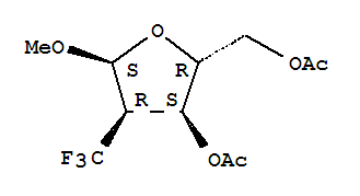 Methyl-2-deoxy-2-(trifluoromethyl)-α-D-ribofuranoside-diacetate