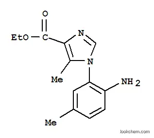 Molecular Structure of 164330-69-2 (ethyl 1-(2-amino-5-methylphenyl)-5-methyl-1H-imidazole-4-carboxylate)