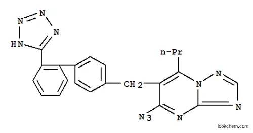 Molecular Structure of 168152-71-4 (4-azido-2-propyl-3-[[4-[2-(2H-tetrazol-5-yl)phenyl]phenyl]methyl]-1,5, 7,9-tetrazabicyclo[4.3.0]nona-2,4,6,8-tetraene)
