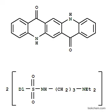Molecular Structure of 168754-51-6 (N1,N2-bis[3-(diethylamino)propyl]-7,14-dioxo-5,12-dihydroquinolino[2,3-b]acridine-1,2-disulfonamide)