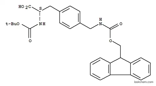 Molecular Structure of 170157-61-6 (BOC-L-4-AMINOMETHYLPHENYLALANINE(FMOC))