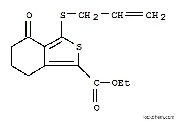 Molecular Structure of 172516-32-4 (ETHYL 3-(ALLYLTHIO)-4-OXO-4,5,6,7-TETRAHYDROBENZO[C]THIOPHENE-1-CARBOXYLATE)