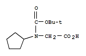 Molecular Structure of 172834-23-0 (Glycine,N-cyclopentyl-N-[(1,1-dimethylethoxy)carbonyl]-)