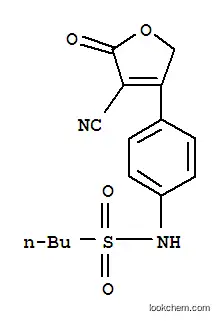 Molecular Structure of 173436-24-3 (1-Butanesulfonamide,N-[4-(4-cyano-2,5-dihydro-5-oxo-3-furanyl)phenyl]-)
