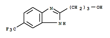 Molecular Structure of 175135-15-6 (1H-Benzimidazole-2-propanol,6-(trifluoromethyl)-)
