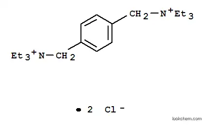 Molecular Structure of 19171-43-8 (1,4-Benzenedimethanaminium,N1,N1,N1,N4,N4,N4-hexaethyl-, chloride (1:2))
