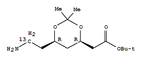 1,3-Dioxane-4-aceticacid, 6-(2-aminoethyl-2-13C)-2,2-dimethyl-,1,1-dimethylethyl ester, (4R-cis)- (9CI)