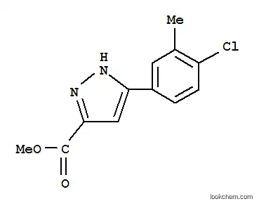 Molecular Structure of 192702-05-9 (1H-Pyrazole-3-carboxylicacid, 5-(4-chloro-3-methylphenyl)-, methyl ester)