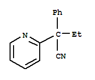 Molecular Structure of 19395-42-7 (2-Pyridineacetonitrile,a-ethyl-a-phenyl-)