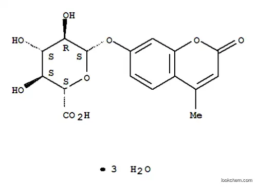 Molecular Structure of 199329-67-4 (4-METHYLUMBELLIFERYL-BETA-D-GLUCURONIDE TRIHYDRATE)