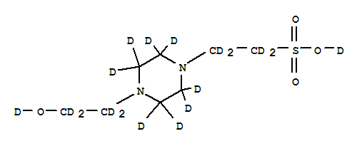 1-Piperazine-2,2,3,3,5,5,6,6-d8-ethane-a,a,b,b-d4-sulfonicacid-d, 4-[2-(hydroxy-d)ethyl-1,1,2,2-d4]- (9CI)