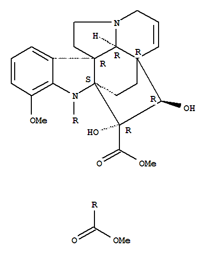 20397-94-8,6H,13aH-3a,5a-Ethano-1H-indolizino[8,1-cd]- carbazole-5,6-dicarboxylic acid,4,5,11,12-tetrahydro-4,5-dihydroxy-7- methoxy-,dimethyl ester,(3aR,4R,5R,5aS,10bR,13aR)- ,