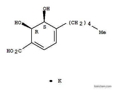 Molecular Structure of 205639-93-6 ((2R,3S)-1-CARBOXY-4-PENTYL-2,3-DIHYDROXYCYCLOHEXA-4,6-DIENE POTASSIUM SALT)