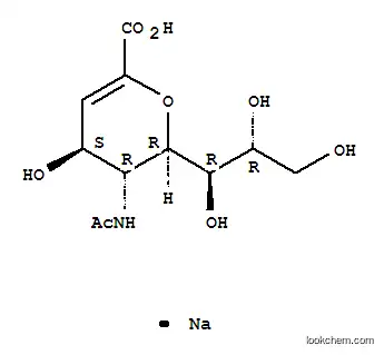 Molecular Structure of 209977-53-7 (N-ACETYL-2,3-DEHYDRO-2-DEOXYNEURAMINIC ACID SODIUM SALT)