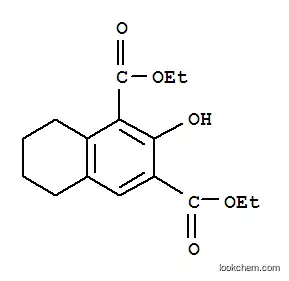 Molecular Structure of 23373-85-5 (1,3-Naphthalenedicarboxylicacid, 5,6,7,8-tetrahydro-2-hydroxy-, 1,3-diethyl ester)