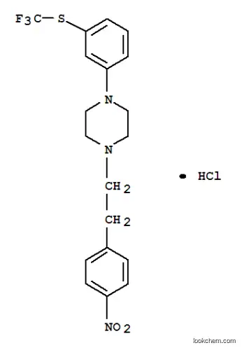 Molecular Structure of 2340-59-2 (1-[2-(4-nitrophenyl)ethyl]-4-[3-(trifluoromethylsulfanyl)phenyl]piperazine hydrochloride)