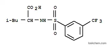 Molecular Structure of 251097-65-1 (LEUCINE, N-[[3-(TRIFLUOROMETHYL)PHENYL]SULFONYL]-)
