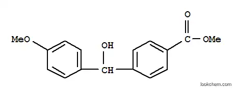 Molecular Structure of 256475-05-5 (Benzoicacid, 4-[hydroxy(4-methoxyphenyl)methyl]-, methylester)