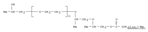 Molecular Structure of 261713-82-0 (Poly(oxy-1,2-ethanediyl),a-(2-hydroxypropyl)-w-[1-methyl-2-[1-methyl-2-[(1-oxododecyl)oxy]ethoxy]ethoxy]- (9CI))