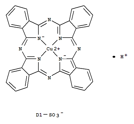 hydrogen [29H,31H-phthalocyaninesulphonato(3-)-N29,N30,N31,N32]cuprate(1-)