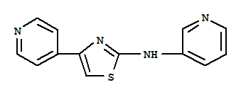 Molecular Structure of 30162-43-7 (3-Pyridinamine,N-[4-(4-pyridinyl)-2-thiazolyl]-)