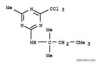 Molecular Structure of 30357-42-7 (4-methyl-6-(trichloromethyl)-N-(2,4,4-trimethylpentan-2-yl)-1,3,5-triazin-2-amine)